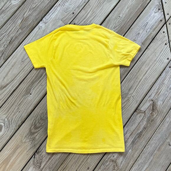 Women's Vintage 70's Era Yellow Farrah Fawcett Iron-On Tee Size XS - Picture 2 of 7